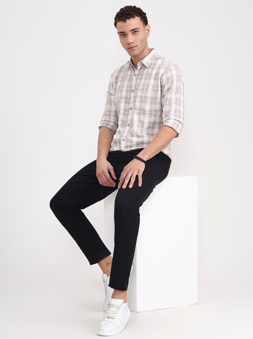 Black Solid Regular Fit Track Pant | JadeBlue