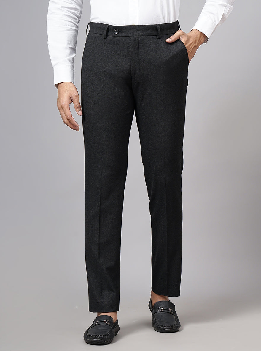 Brown Checked Super Slim Fit Formal Trouser | JadeBlue Youth