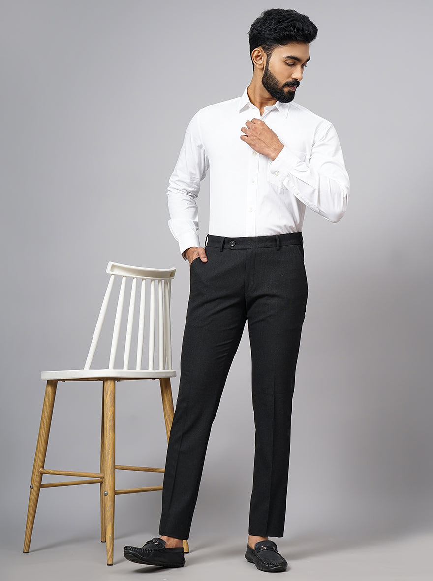 Brown Checked Super Slim Fit Formal Trouser | JadeBlue Youth