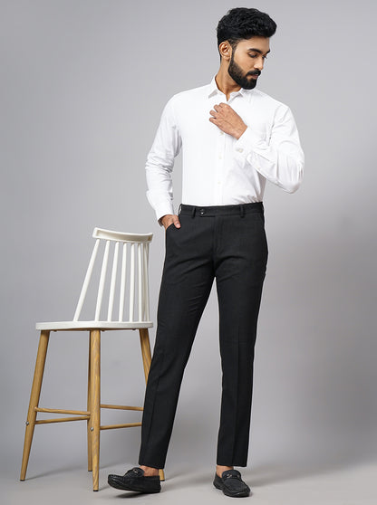Brown Checked Super Slim Fit Formal Trouser | JadeBlue Youth