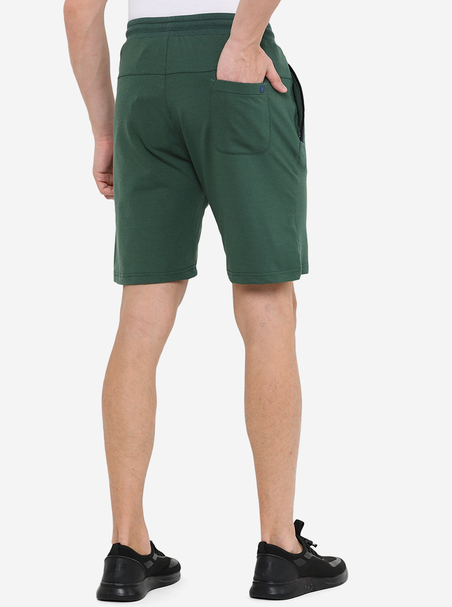 Green Solid Regular Fit Shorts | JadeBlue