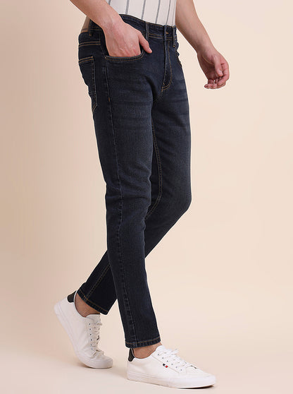 Dark Indigo Blue Washed Urban Fit Jeans | Greenfibre