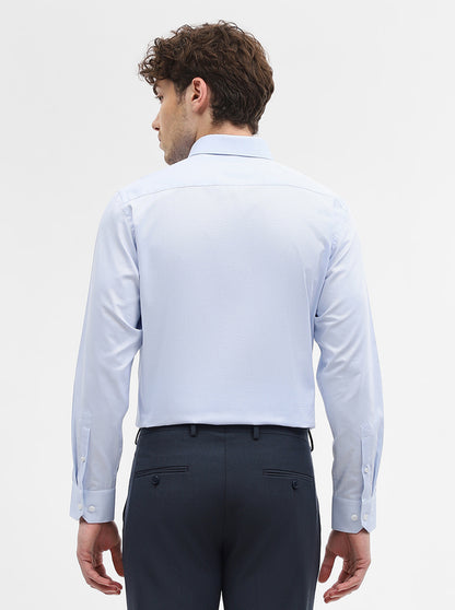 Sky Blue Solid Regular Fit Formal Shirt | JadeBlue