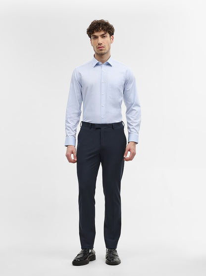 Sky Blue Solid Regular Fit Formal Shirt | JadeBlue
