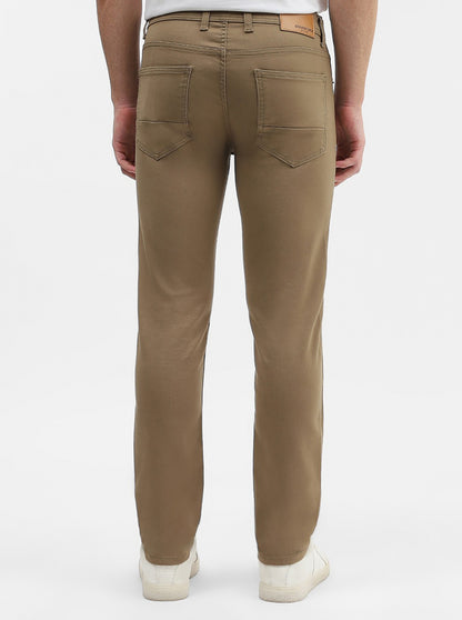 Sage Khaki Solid Narrow Fit Jeans | Greenfibre