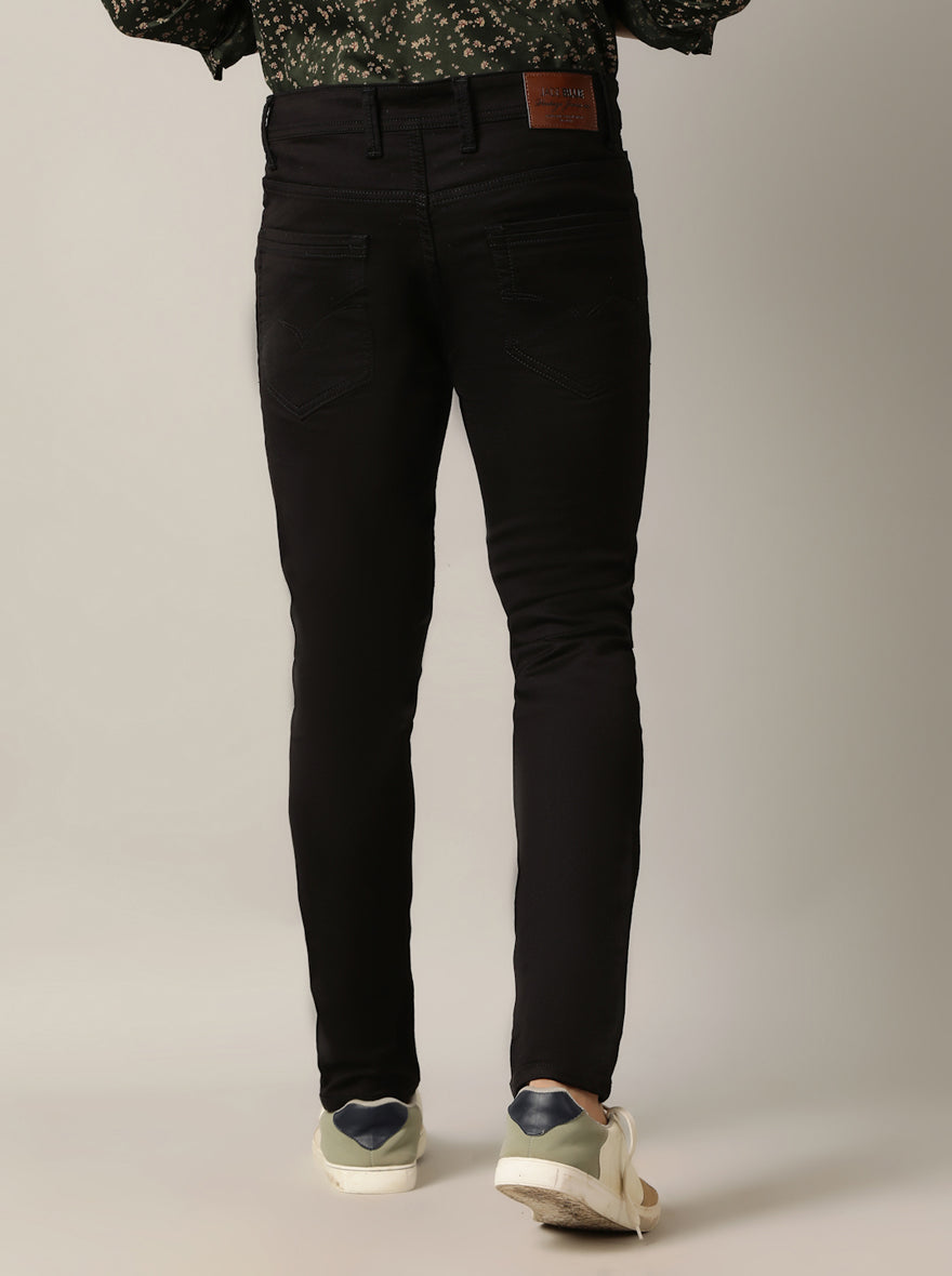 Black Solid Rider Fit Jeans | JadeBlue