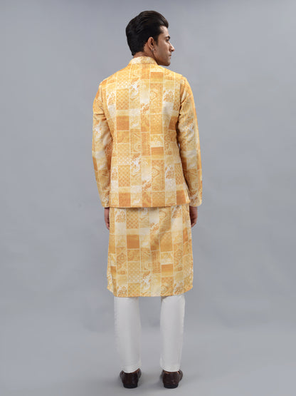 Mustard Kurta Set with Koti | TULA