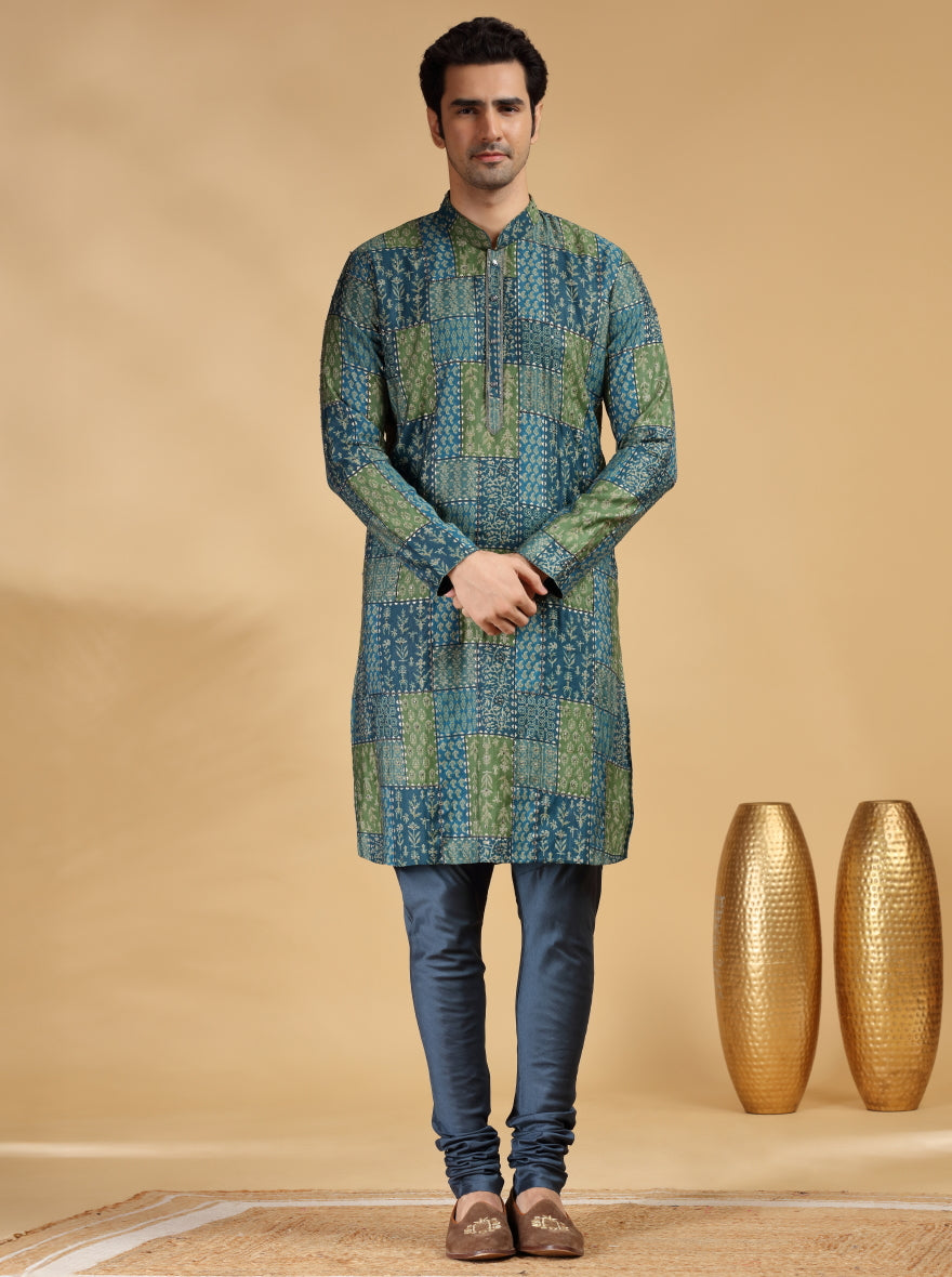 Green Embroidered Kurta | TULA