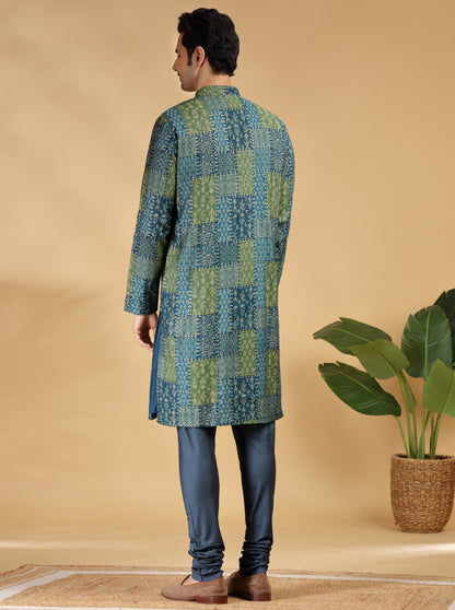 Green Embroidered Kurta | TULA