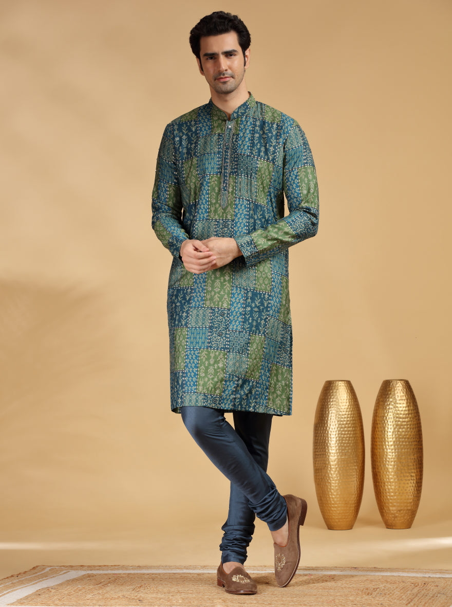 Green Embroidered Kurta | TULA