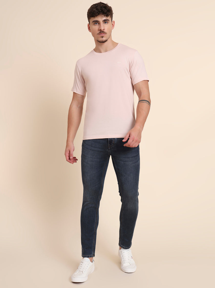 Dark Blue Washed Rider Fit Jeans | JadeBlue