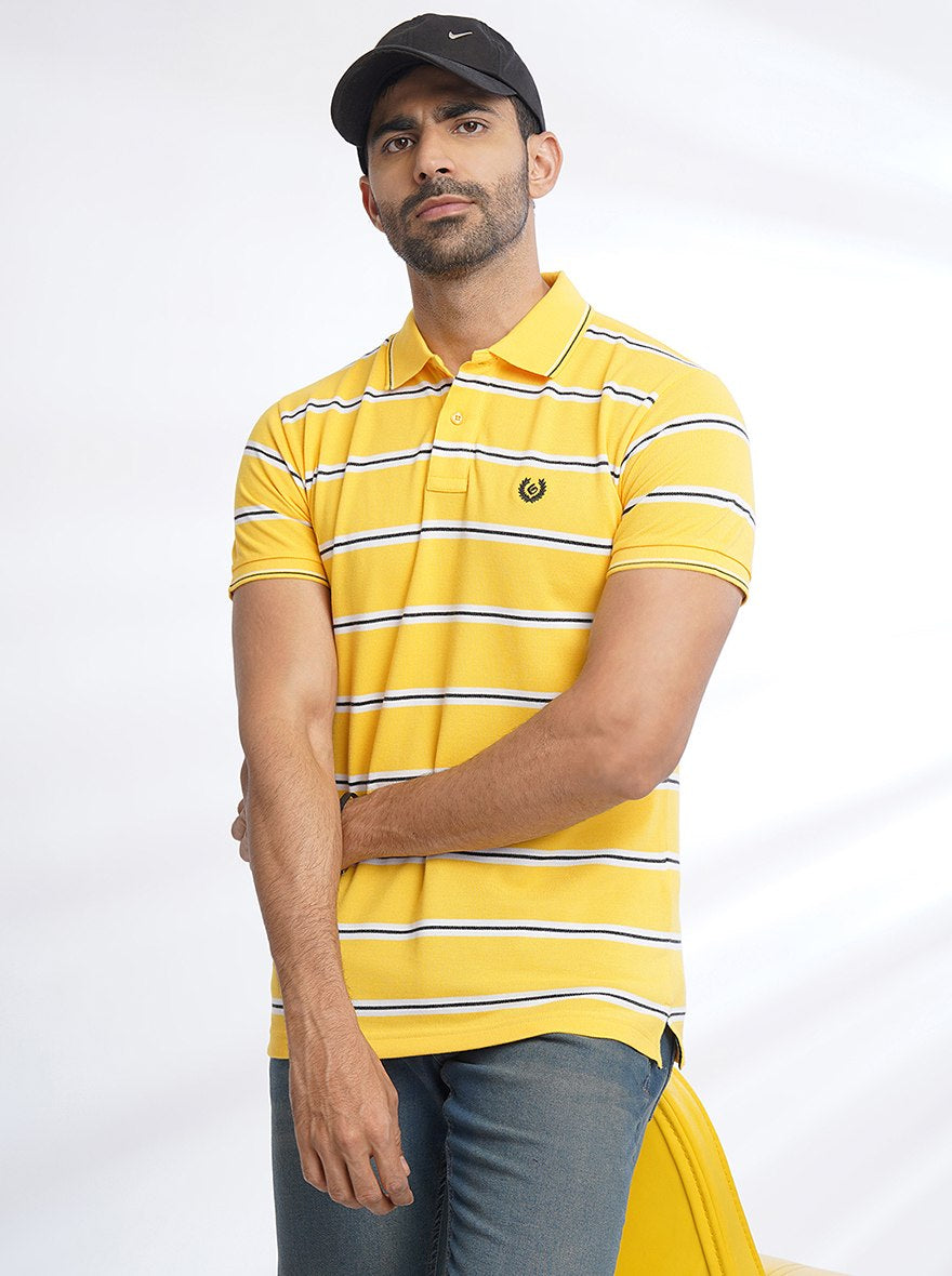 Buy Yellow Fit Polo T-Shirt