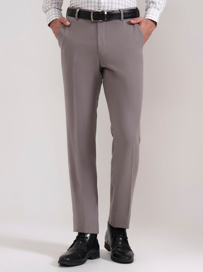 Dark Pista Solid Slim Fit Formal Trouser | Wyre
