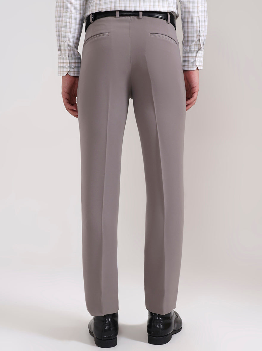 Dark Pista Solid Slim Fit Formal Trouser | Wyre