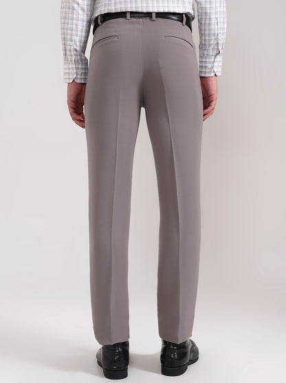 Dark Pista Solid Slim Fit Formal Trouser | Wyre