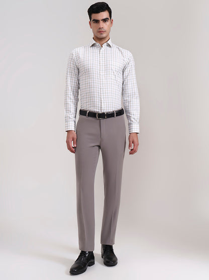 Dark Pista Solid Slim Fit Formal Trouser | Wyre