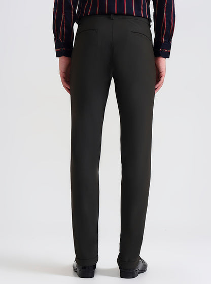 Olive Solid Slim Fit Club Wear Trouser | Wyre
