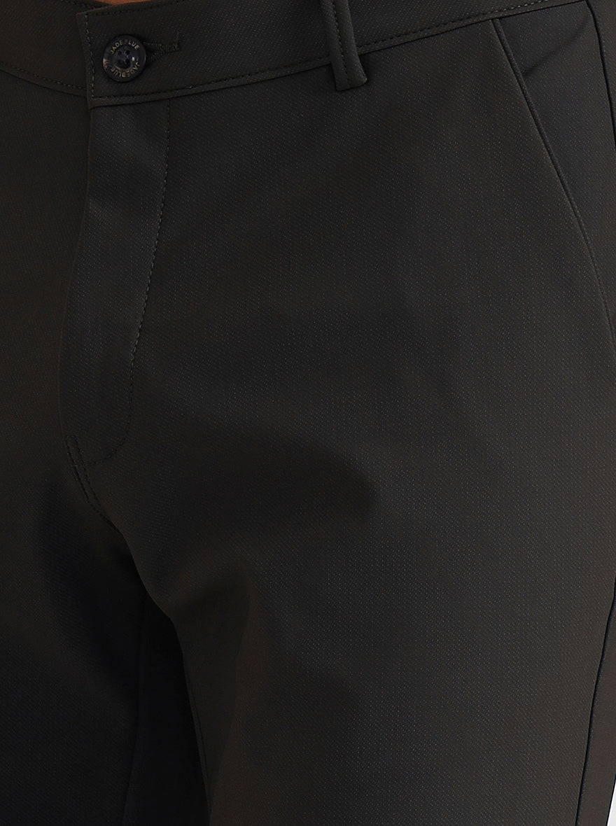 Olive Solid Slim Fit Club Wear Trouser | Wyre