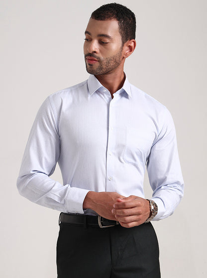 Sky Blue Solid Regular Fit Formal Shirt | JadeBlue