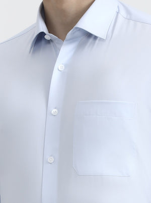 Light Blue Solid Regular Fit Formal Shirt | JadeBlue