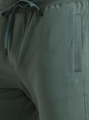 Hedge Green Solid Slim Fit Track Pant | JadeBlue