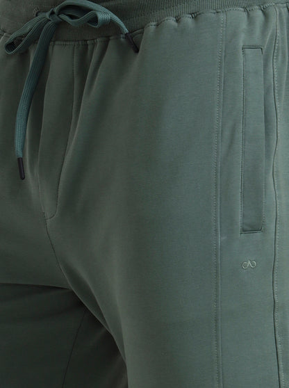 Hedge Green Solid Slim Fit Track Pant | JadeBlue