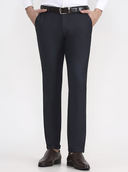 Blue Printed Slim Fit Club Wear Trouser | JB Studio