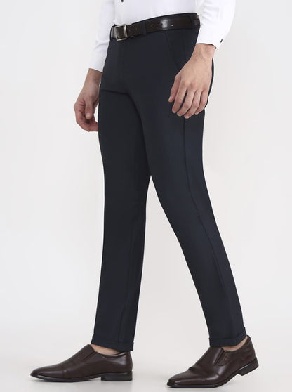 Blue Printed Slim Fit Club Wear Trouser | JB Studio