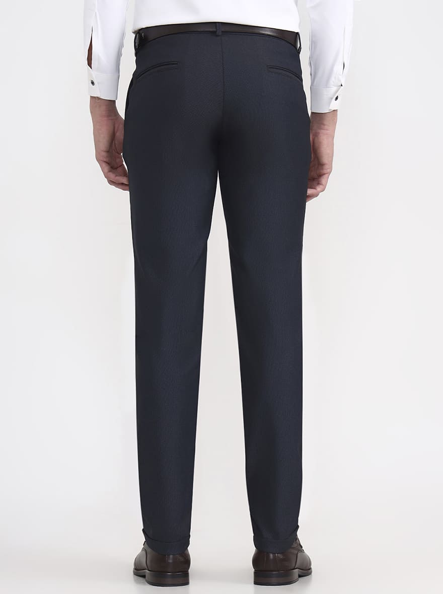Blue Printed Slim Fit Club Wear Trouser | JB Studio