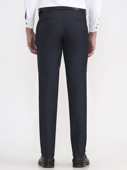 Blue Printed Slim Fit Club Wear Trouser | JB Studio