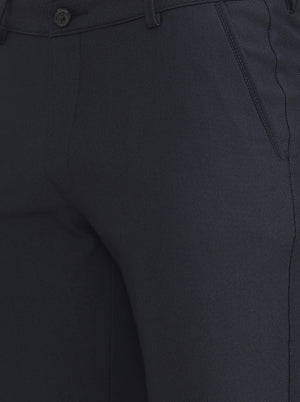 Blue Printed Slim Fit Club Wear Trouser | JB Studio