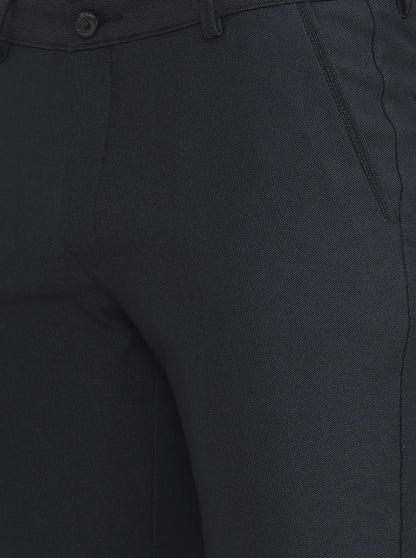 Blue Printed Slim Fit Club Wear Trouser | JB Studio
