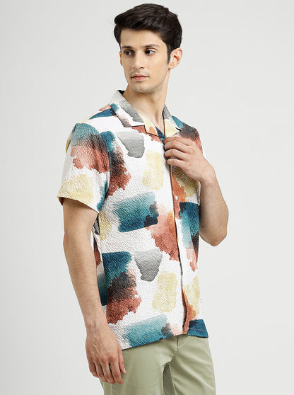Multi Printed Slim Fit Casual Shirt | Greenfibre