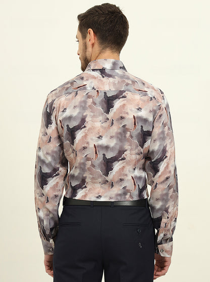 Multicolor Printed Slim Fit Party Wear Shirt | JadeBlue Super Luxe