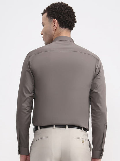 Brown Printed Slim Fit Party Wear Shirt | Wyre