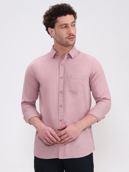 Onion Solid Slim Fit Casual Shirt | JadeBlue