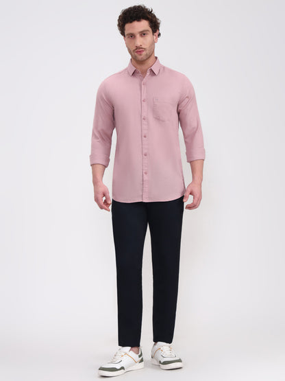 Onion Solid Slim Fit Casual Shirt | JadeBlue