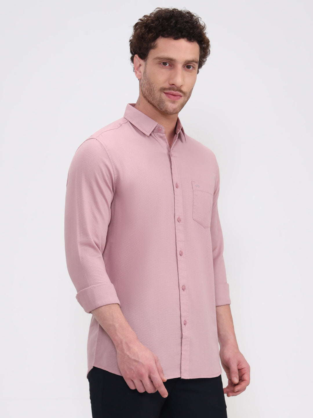 Onion Solid Slim Fit Casual Shirt | JadeBlue