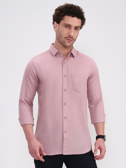 Onion Solid Slim Fit Casual Shirt | JadeBlue