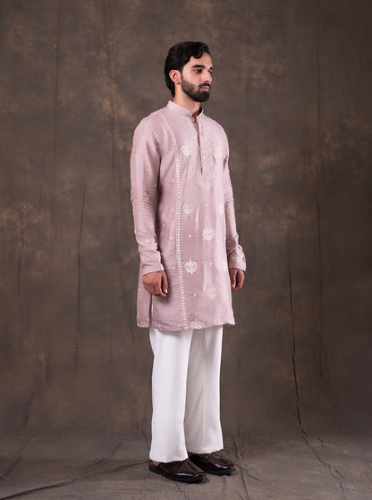 Purple Embroidered  Kurta Pajama | TULA