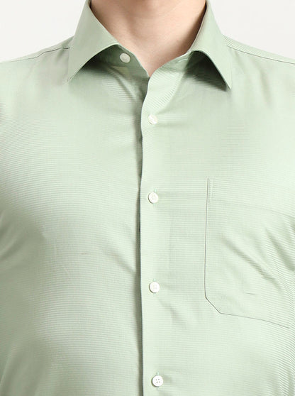 Pista Green Solid Slim Fit Formal Shirt | JadeBlue Youth