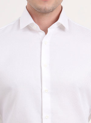 White Solid Slim Fit Party Wear Shirt | Wyre