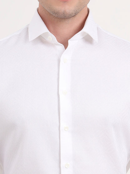 White Solid Slim Fit Party Wear Shirt | Wyre