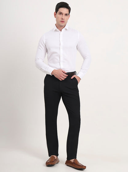 White Solid Slim Fit Party Wear Shirt | Wyre