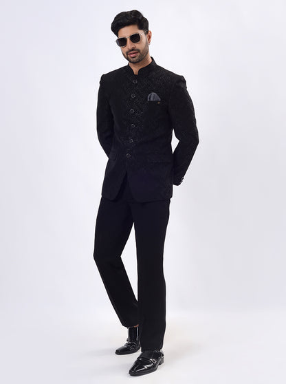 Black Jodhpuri Suit | JadeBlue