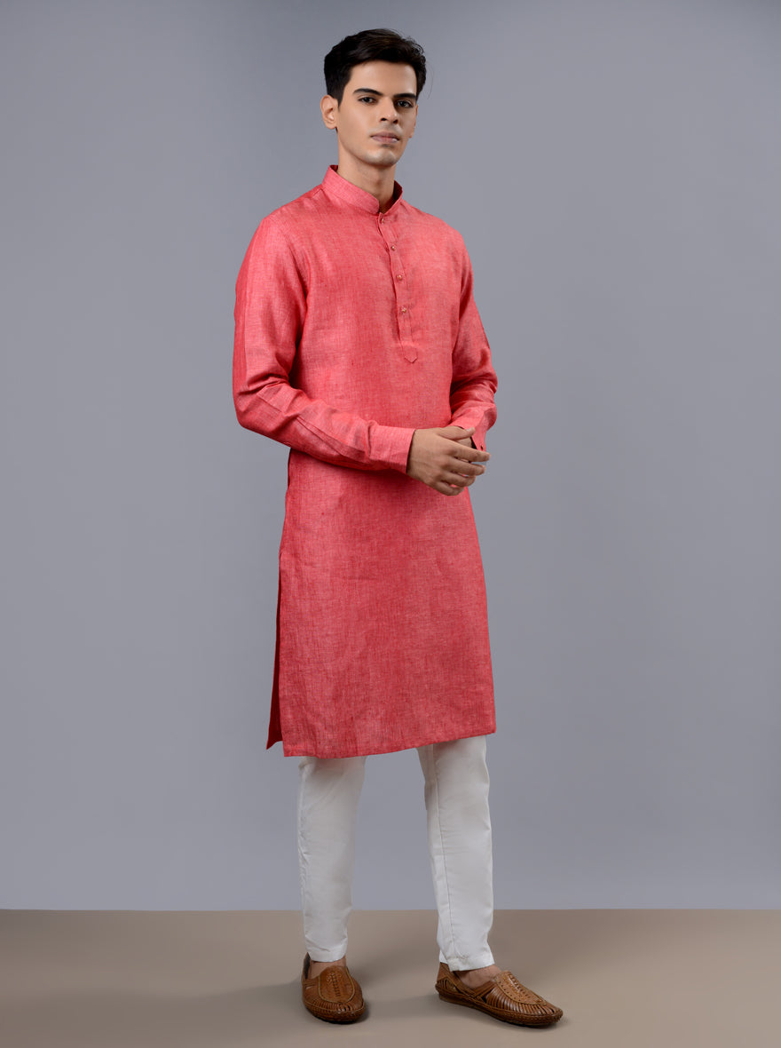 Carrot Red Kurta Set | Azania