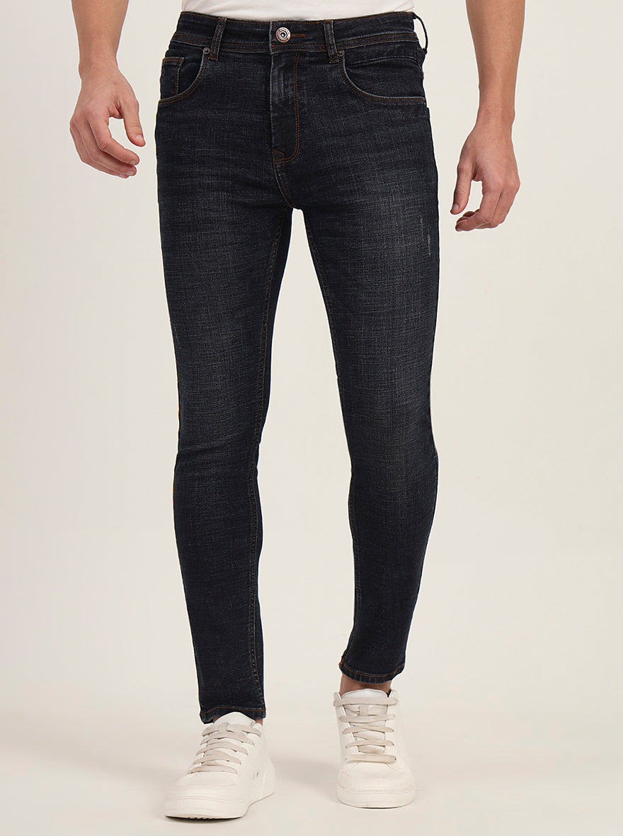Dark Blue Washed Urban Fit Jeans | Greenfibre