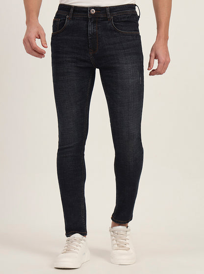 Dark Blue Washed Urban Fit Jeans | Greenfibre