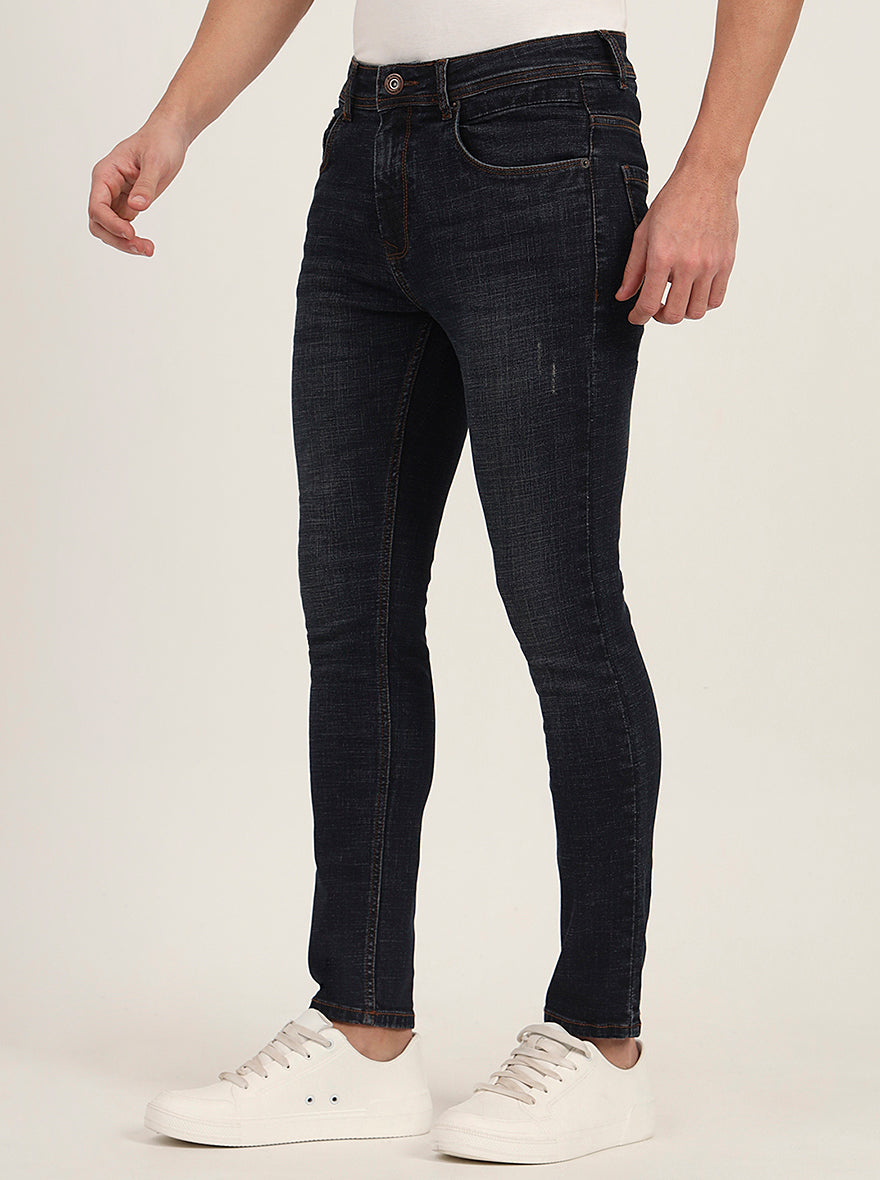 Dark Blue Washed Urban Fit Jeans | Greenfibre