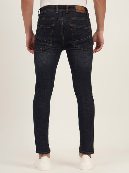 Dark Blue Washed Urban Fit Jeans | Greenfibre